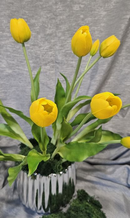 Wielkanoc tulipany silikonowe premium bukiet 10szt. Nowe