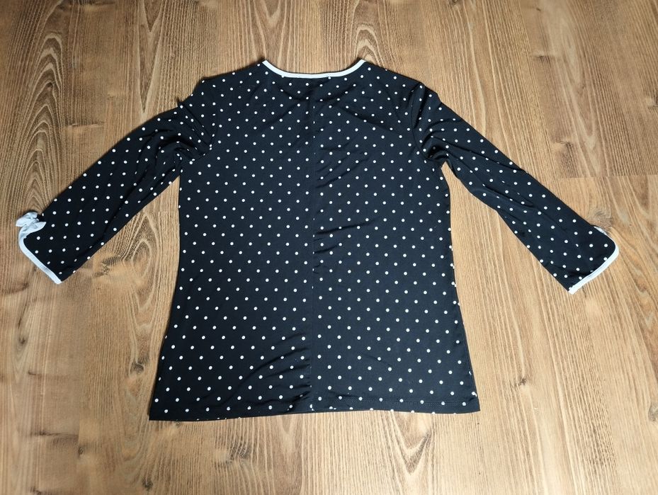 Bluzka damska, rozmiar S, Mohito, w groszki, print, czarna w kropki,
