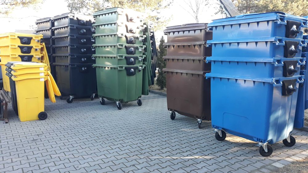 Pojemnik na odpady 1100 L NOWY kosz na śmieci kontener FV23% KOLORY