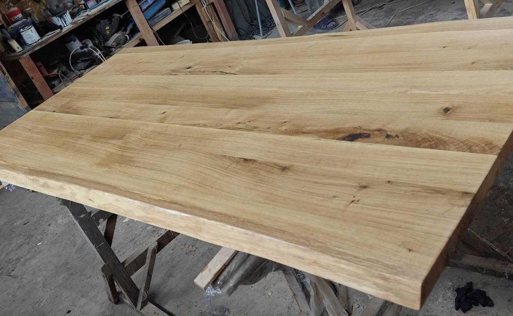 Стіл/ Стіл з масиву дуба/ Стільниця дерев'яна/ Стіл лофт