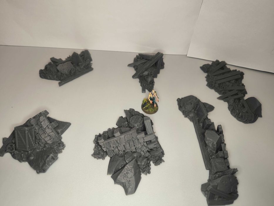 Gruzowisko miejskie zestaw Makieta Diorama D&D