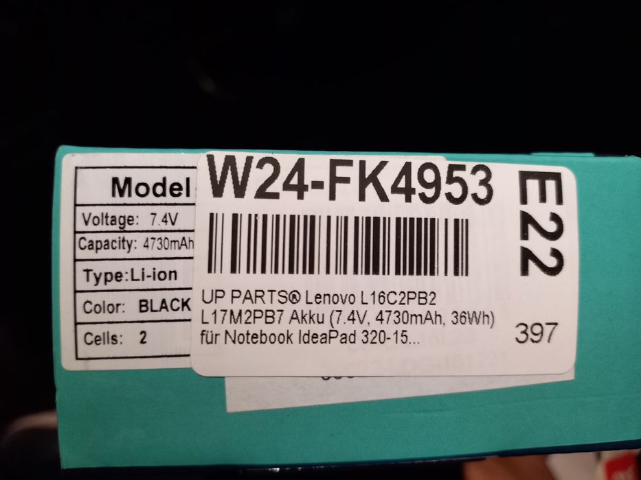 Bateria lenovo nova
