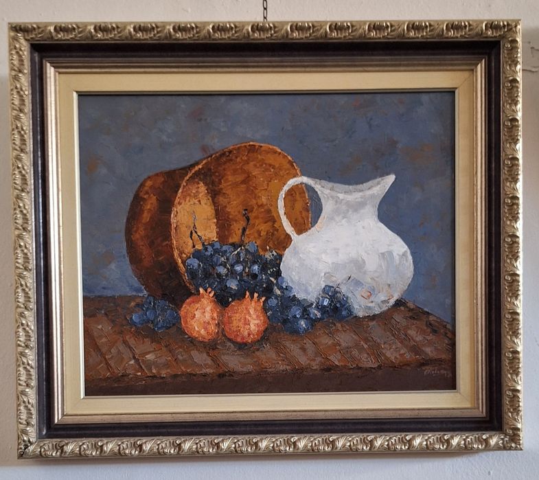 Quadro espatulado natureza-morta