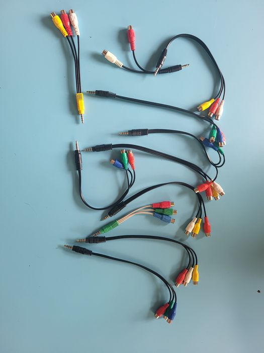 Kable Przejściówka z JACK 3,5mm 4P na RCA (3x CHINCH) albo 2 x CHINCH