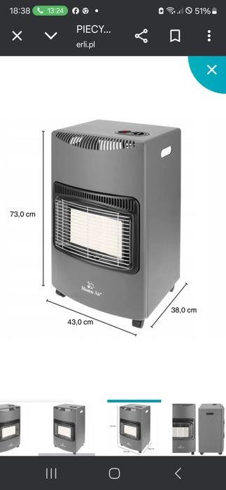 Sprzedam piec na gaz jeden sezon tylko używany. Plus butla gratis..