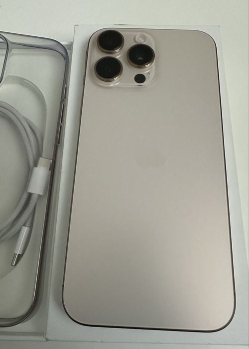 Ідеальний-Iphone 16 pro max 256 gb Desert Titanium, фіз сім
