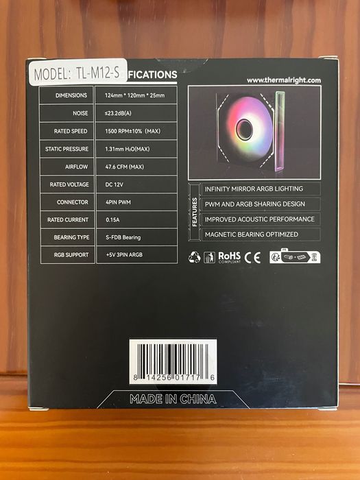 5 Ventoinhas TL-M12-S 120mm SILENT-BALANCE FAN
