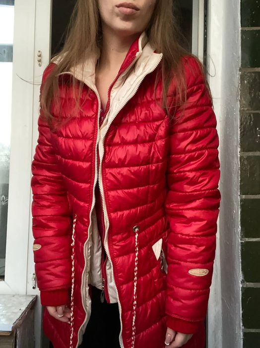 Зимнее пальто для девочки новое куртка детская девочки пуховик красный