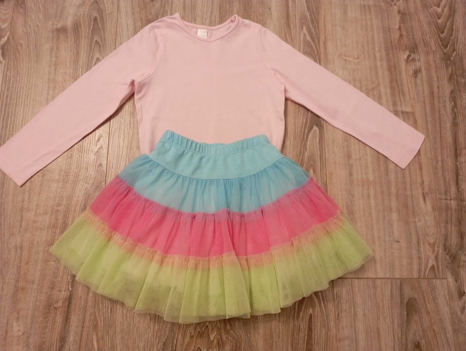 Zestaw rozm. 116 spódniczka tiul i bluzka
