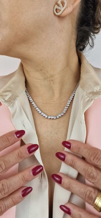 Colar Luxuoso Ródeo Branco Ziconia