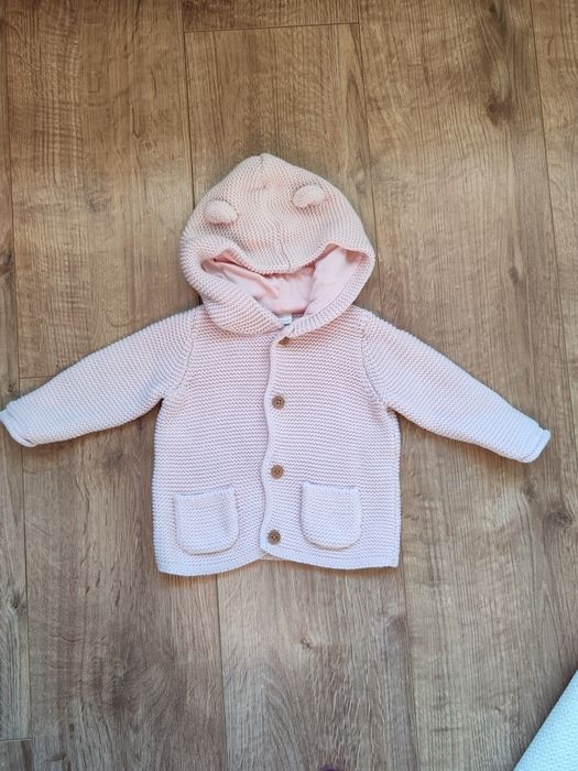 Sweterek pudrowy róż, Next, rozmiar 68cm