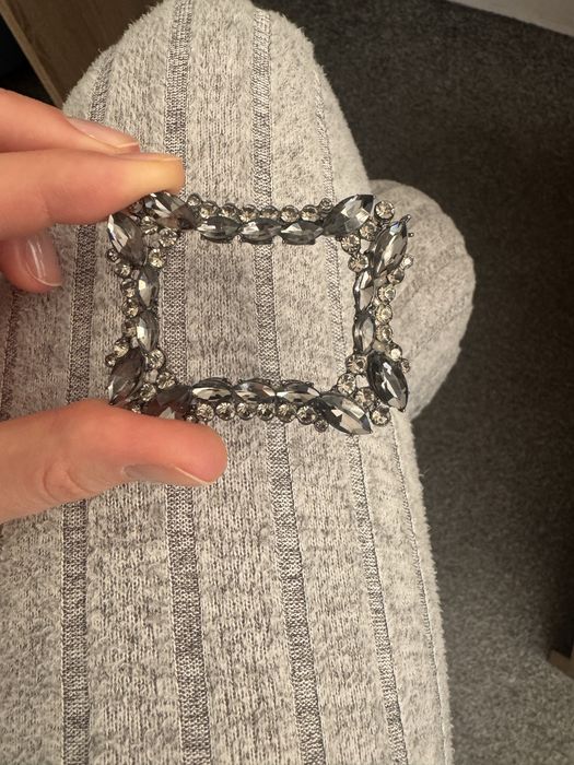 Piękna klamerka z kryształkami DIY do paska, spinki dużo kryształków