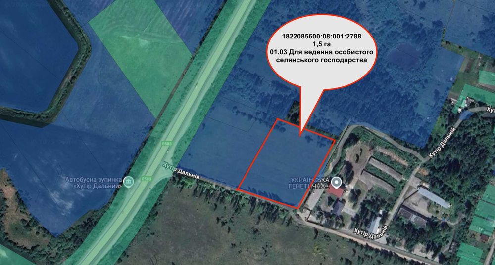 Земельна ділянка під котеджне містечко Житомир 1,5 га
