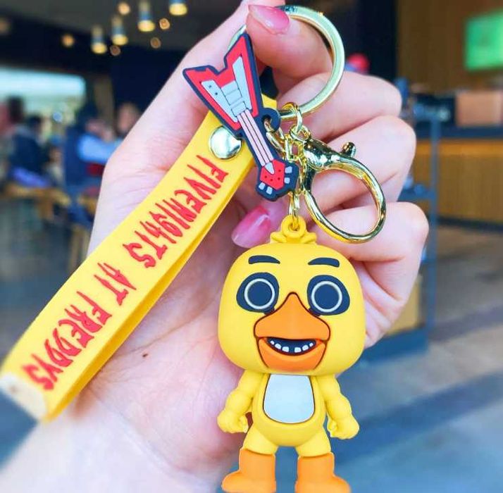 ZESTAW 4x FNaF BRELOK Five Nights at Freddy's Bonnie Chica Foxy Freddy