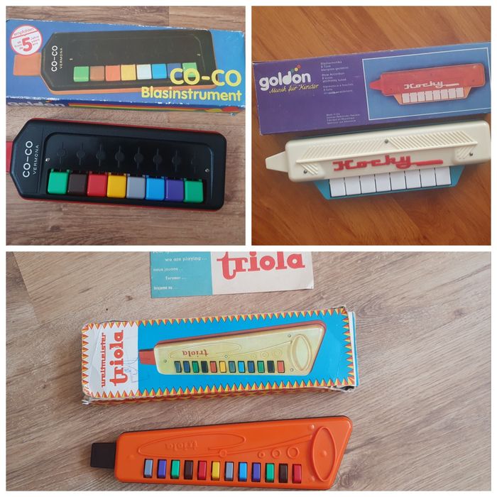 Игрушка  СССР ГДР GDR Детский музыкальный инструмент гармошка Triola