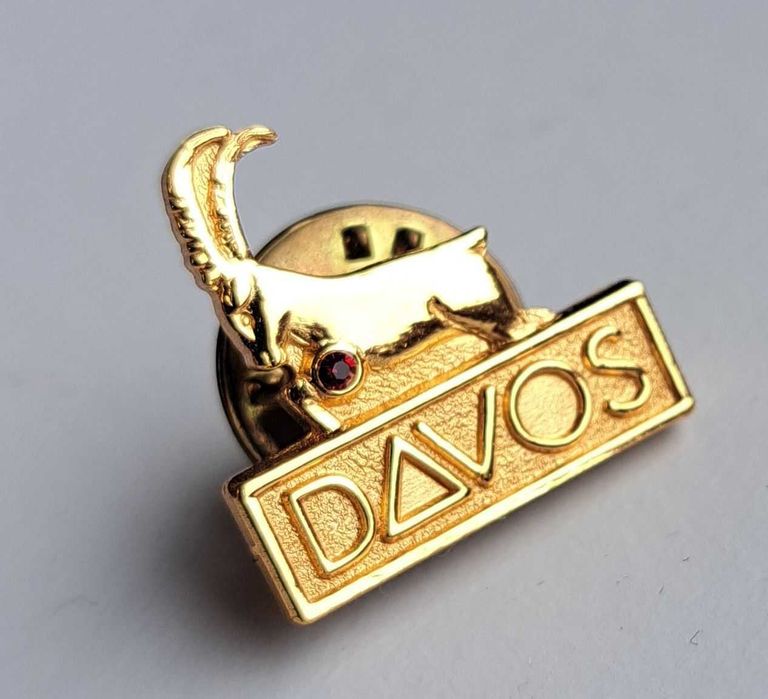 Wyjątkowa przypinka srebro Davos Steinbock B.A. Ballou & Co