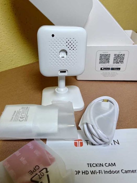 Câmara Vigilância Interior Wi-Fi Teckin Cam TC100 1080p HD Alexa NOVO