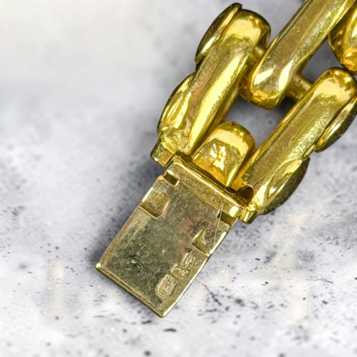Pulseira em Ouro 18K com Elos Interligados