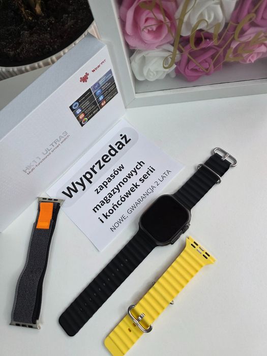 Smartwatch HK Ultra3 – nowość 2025, AMOLED 2,12”, 2 paski, nowy