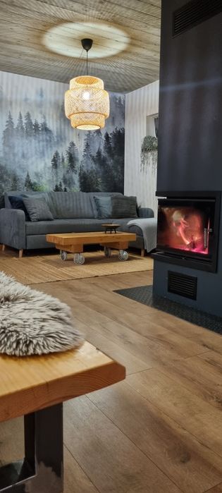 Domek w górach z kominkiem.