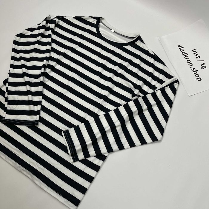 Лонгслив в черно-белую полоску | Longsleeve Striped cdg wet opium
