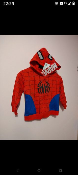 Bluza Spiderman czerwona 86 nowa odblask
