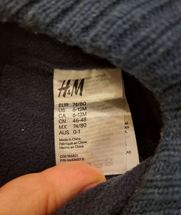 Zestaw czapka i rekawiczki H&M 74/80