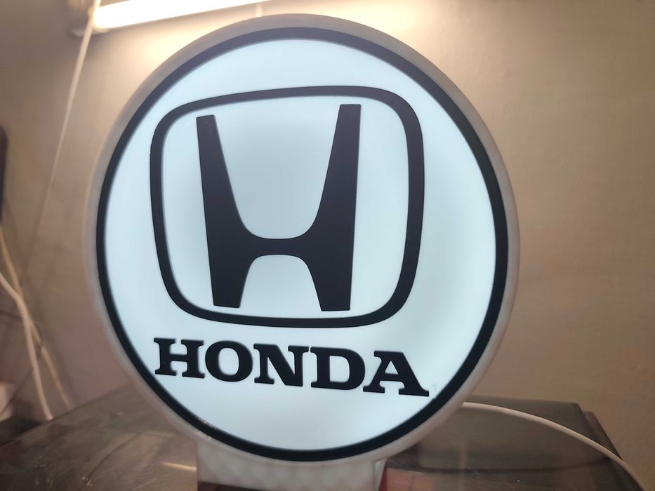 Lightbox luminaria decorativa Honda cx branca