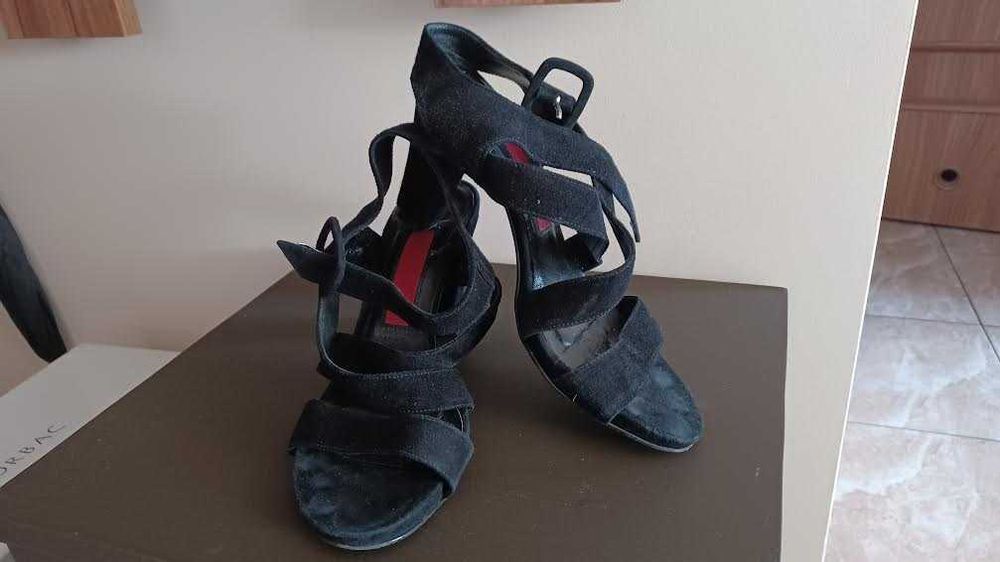 NESSI sandałki czarne skóra naturalna roz 38