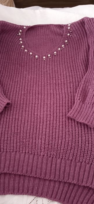 Sweter nowy fioletowy ciepły
