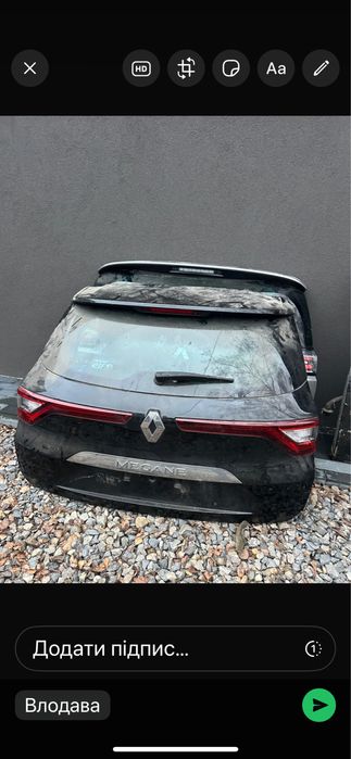Renault mecane 4 кришка багажніка ляда.