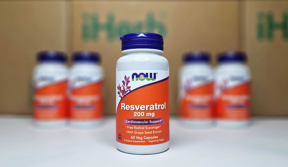 Натуральний ресвератрол NOW Foods Resveratrol, 200 мг, 60 та 120 шт