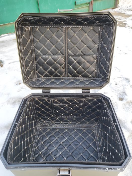 Кофр прямокутний YBX для мотоцикла, пластиковий, зелений, 45 літрів