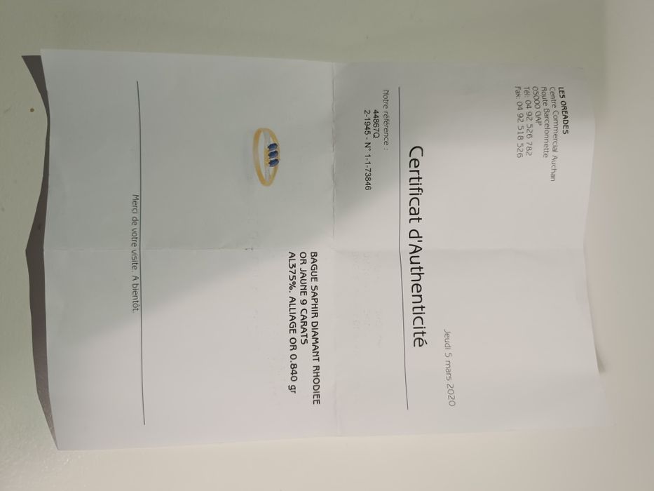 Anel solitário ouro 9 com safira e diamante