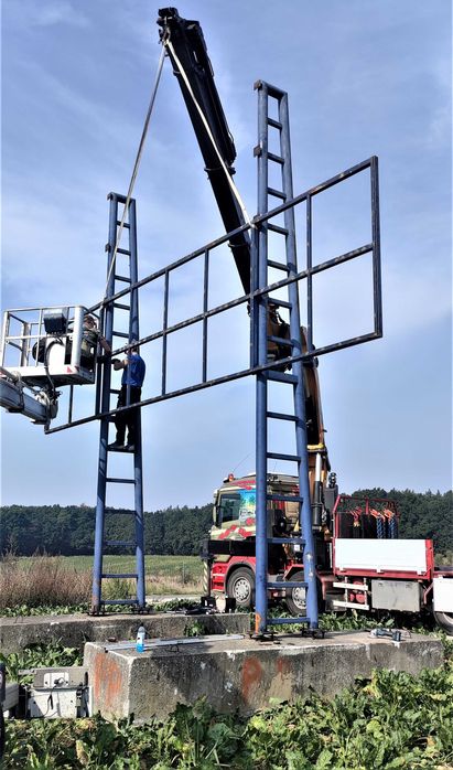 Transport HDS 25 ton, wysięg 25 metrów , Skrzynia 7,50 m plus 1,80m