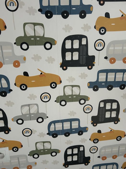 rolki tapety Mural do pokoju dziecięcego z motywem samochodów
