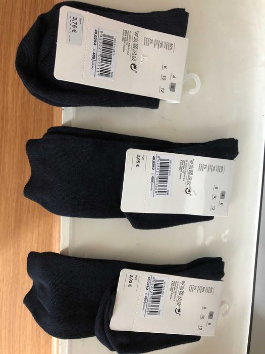 Meias infantis pelo tornozelo Cotton Juice azuis (Tam 6 :27/31) NOVAS