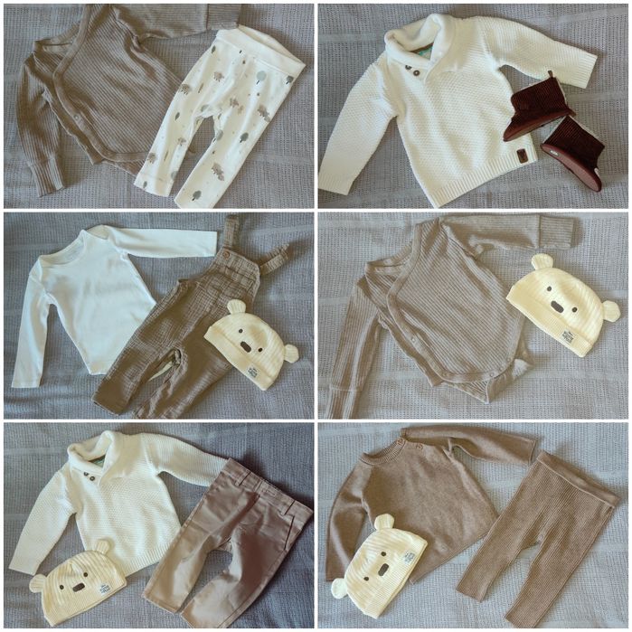 Mega paka Synek Smutne Beżowe Dziecko 68-80 H&M Next George