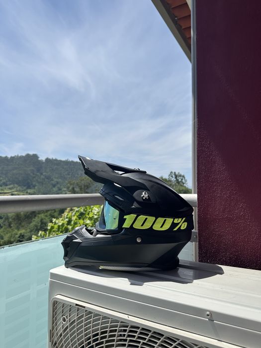 Capacete Scorpion Exo VX-16AIR + óculos 100%