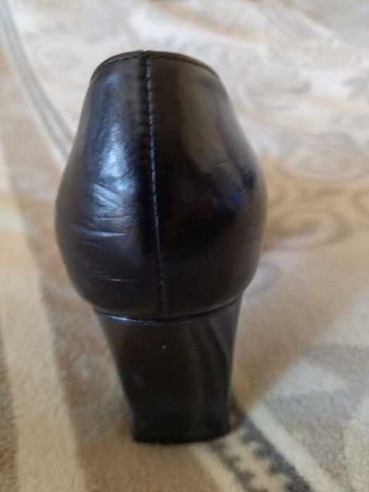 Buty wysoki obcas czółenka czarne skórzane Ryłko 36,5