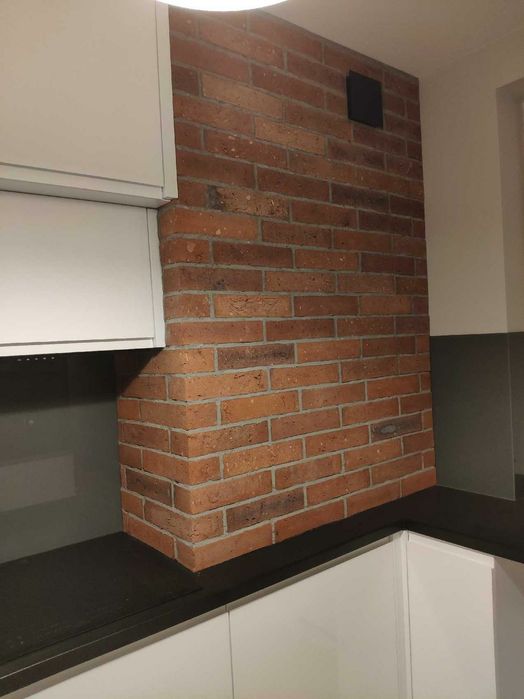 Cegła na ścianę, płytka Modern, cięta cegła, retro, stara cegła.