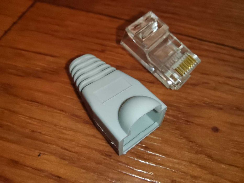 100 изолирующих колпачков для коннекторов RJ45 интернет кабеля