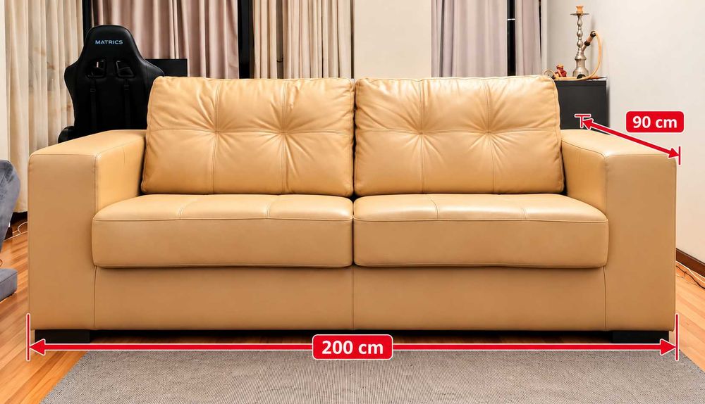 Sofá Cama Pele - Bege