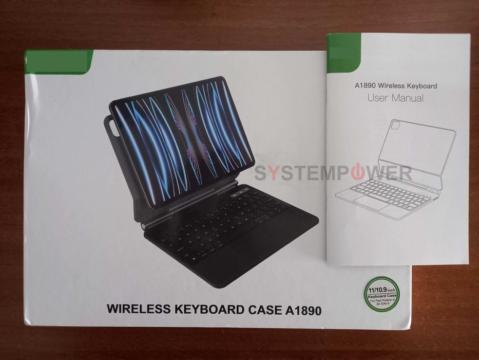 Wireless Keyboard Case A1890 para Pad Pro & Air4/Air5/Air6. NOVO!