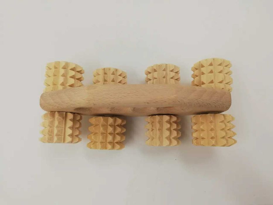 Массажер для тела антицеллюлитный деревянный зубчатый  колючая береза