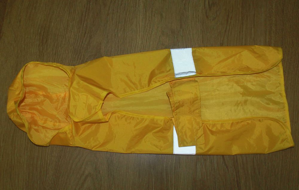 Дождевик плащ для собак оранжевый L-XL