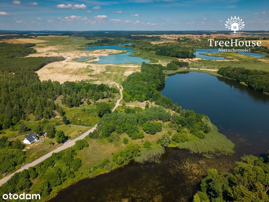 Działka inwestycyjna z linią brzegową - MPZP