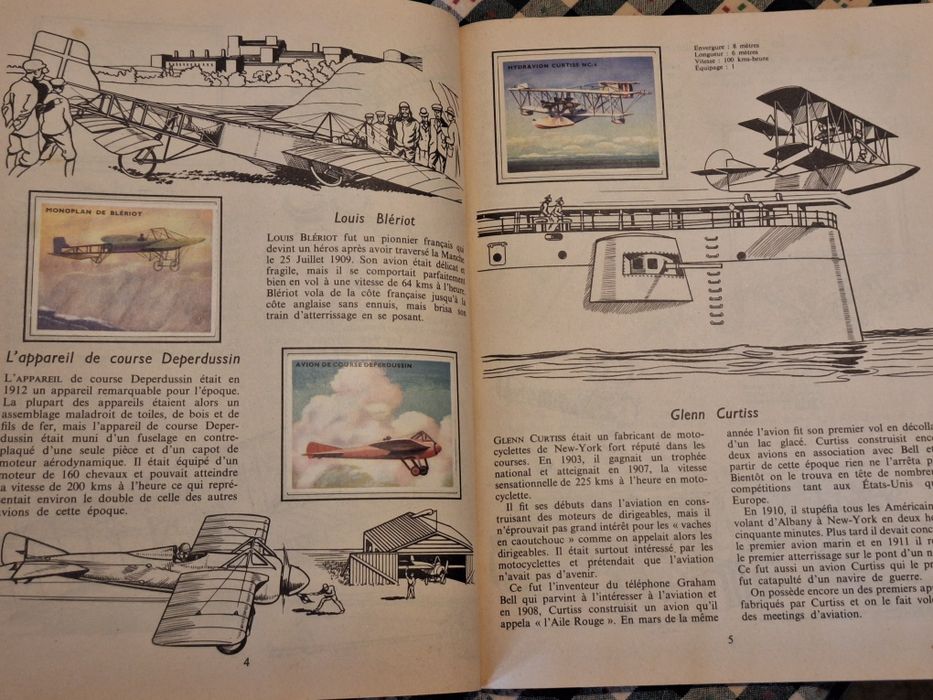 Livro ilustrado "Enciclopédia de aviões " 1954