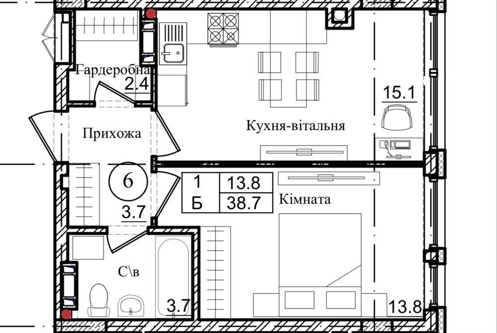 Продам 1к квартиру ЖК Петрівське містечко 2, без % єОселя, податки 2%