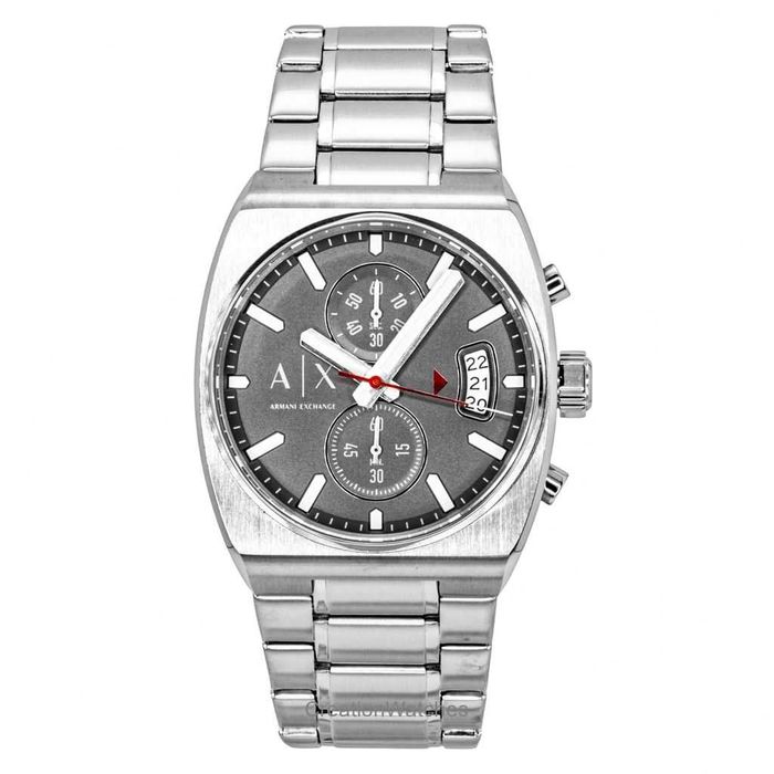 Zegarek Armani Exchange Oliver Chronograph szara tarcza kwarc AX2820